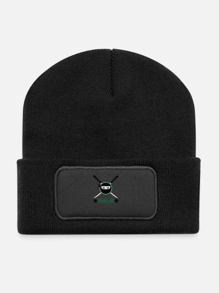Ninja - Recycelte Patch Beanie - Schwarz