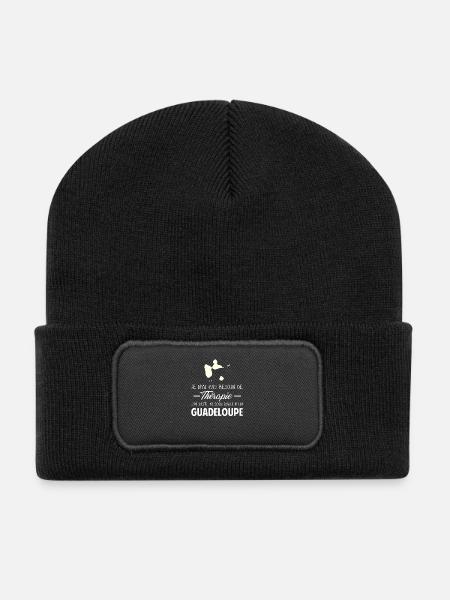 Thérapie Guadeloupe - Beanie recyclé à patch - noir