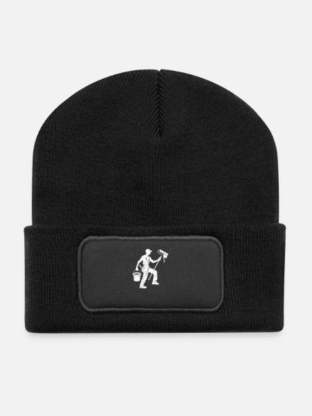 maler und lackierer - Recycelte Patch Beanie - Schwarz