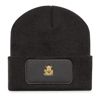 Kamel Musikliebhaber - wild music lover - Recycelte Patch Beanie - Dunkelgrau - Vorne