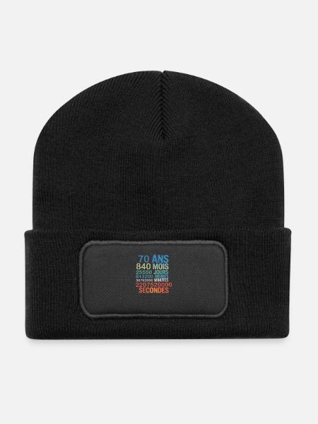 70 Ans – 840 Mois, 25 550 Jours, 2.2 Billion - Recycled Patch Beanie - black
