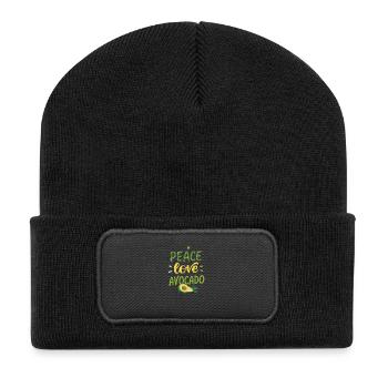 Peace Love Anwalt - Recycelte Patch Beanie - Schwarz - Vorne