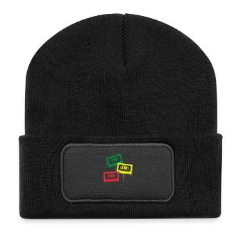Roots, rock, reggae - Recycled Patch Beanie - black - Front
