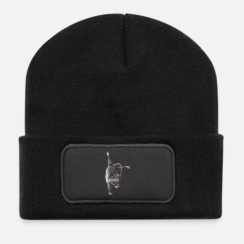 Souris - Beanie recyclé à patch - noir