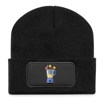 Smoothie - Recycelte Patch Beanie - Schwarz - Vorne