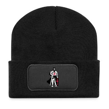 templar knight by Patjila - Beanie recyclé à patch - noir - Devant
