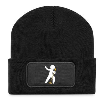 Pop star - Beanie recyclé à patch - noir - Devant