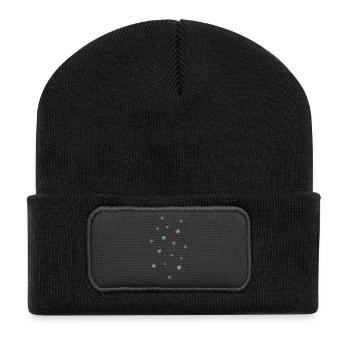 flocons de neige - Beanie recyclé à patch - noir - Devant
