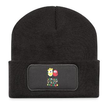 Amigos - beste Freunde - Recycelte Patch Beanie - Dunkelgrau - Vorne
