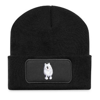 Der Spitz ist angekommen - Recycelte Patch Beanie - Schwarz - Vorne