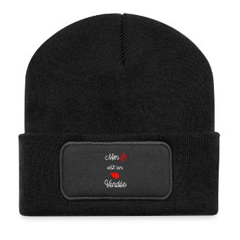 mon coeur est en vendee - Beanie recyclé à patch - noir - Devant