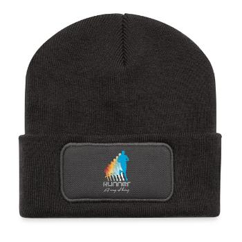 running - Recycled Patch Beanie - dark grey - Front