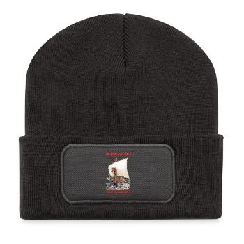 NORMANDIE CONQUERANT création Louis RUNEMBERG © - Beanie recyclé à patch - charbon - Devant