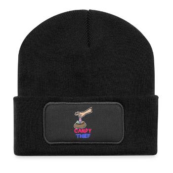 Bonbons Déclaration de dent sucrée Bonbons Snacking - Beanie recyclé à patch - noir - Devant
