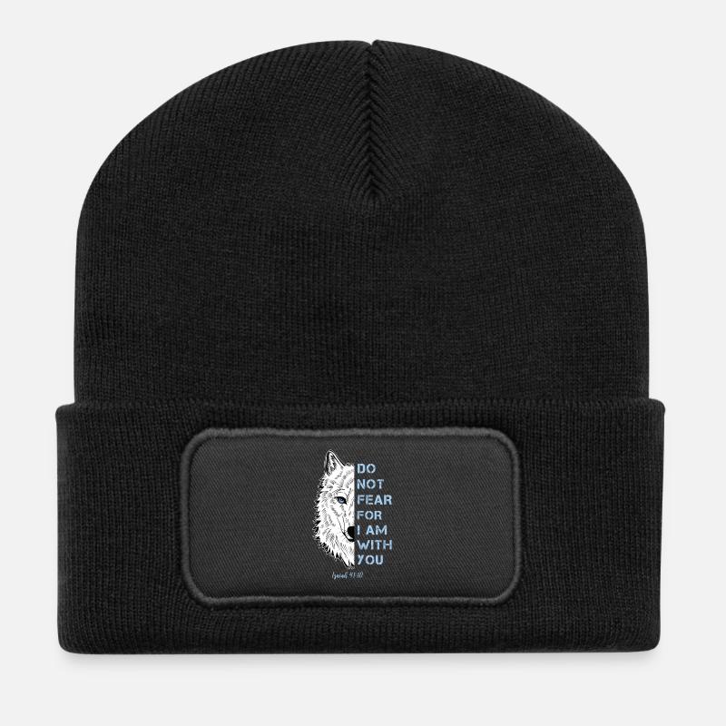 Citation religieuse - Beanie recyclé à patch - noir