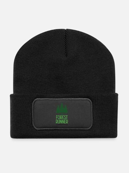Coureur forestier - Beanie recyclé à patch - noir