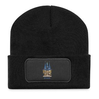 Wernigerode, hôtel de ville historique, Allemagne de l'Est - Beanie recyclé à patch - noir - Devant