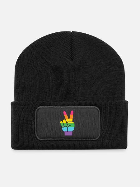 LGBT Pride Month - LGBT Pride - Recycled Patch Beanie - black