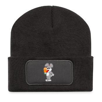 Rabbit Popsicle - Recycled Patch Beanie - dark grey - Front