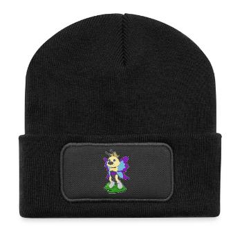Butterfly Crown - Recycled Patch Beanie - black - Front