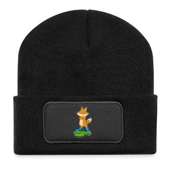 Fuchs Inline skating Inline skates - Recycelte Patch Beanie - Schwarz - Vorne