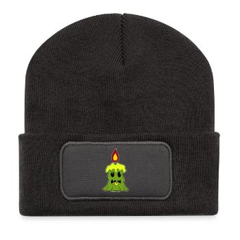 Candle Halloween - Recycled Patch Beanie - dark grey - Front