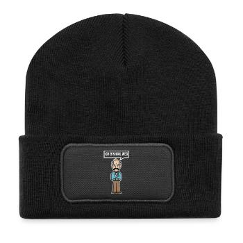 Senior Pensionierung Ruhestand Freiheit Statement - Recycelte Patch Beanie - Schwarz - Vorne