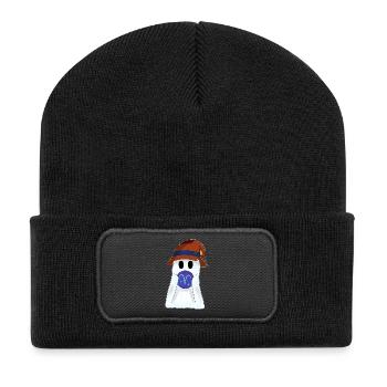 Astrologischer Widder Tierkreiszeichnertop - Recycelte Patch Beanie - Schwarz - Vorne