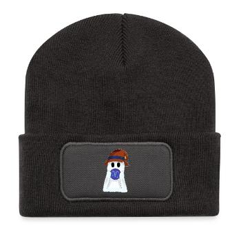 Astrologischer Widder Tierkreiszeichnertop - Recycelte Patch Beanie - Dunkelgrau - Vorne