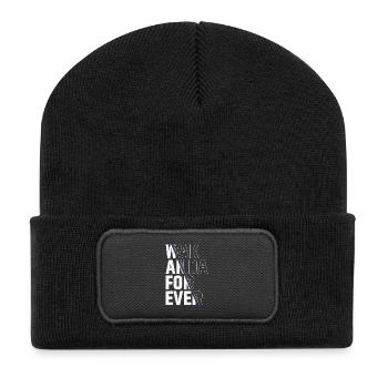 Wach Anda für immer - Recycelte Patch Beanie - Schwarz - Vorne