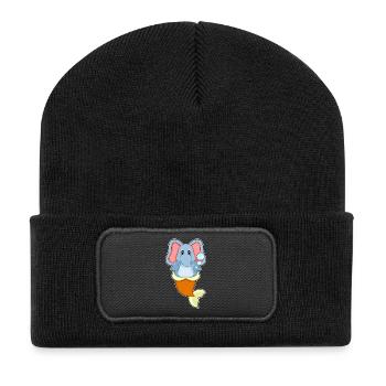 Sirène éléphant - Beanie recyclé à patch - noir - Devant