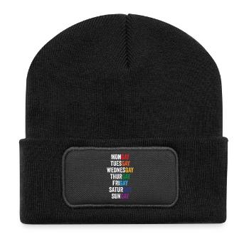 Mois de la fierté LGBT - Mongay, mardi... - Beanie recyclé à patch - noir - Devant
