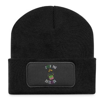 Ich kann nicht, ich habe gebaut - Recycelte Patch Beanie - Schwarz - Vorne