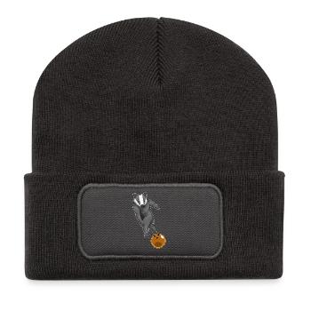 Dachs Bowling Bowlingkugel - Recycelte Patch Beanie - Dunkelgrau - Vorne