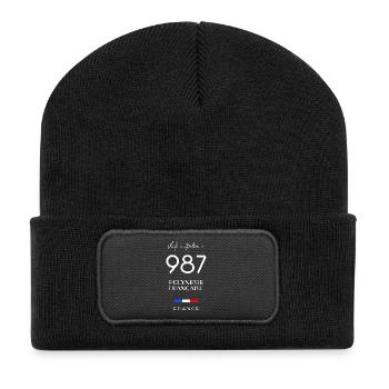 La vie est meilleure en POLYNÉSIE FRANÇAISE 987 - Beanie recyclé à patch - noir - Devant