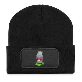 Cuisson en bol de cuisson pour chevaux - Beanie recyclé à patch - noir - Devant