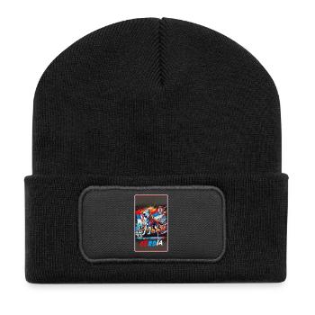 Conception du drapeau national du loup de Serbie - Beanie recyclé à patch - noir - Devant