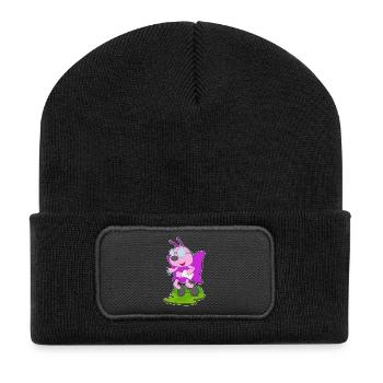 École papier des élèves papillons - Beanie recyclé à patch - noir - Devant