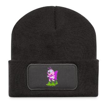 École papier des élèves papillons - Beanie recyclé à patch - charbon - Devant