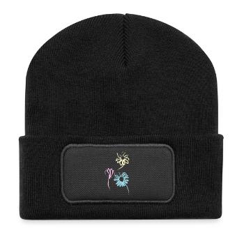 Colorful Flowers of Friendship - Recycled Patch Beanie - black - Front