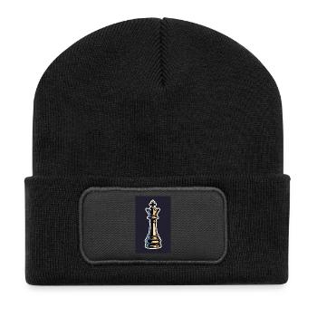 Chess | Chess piece | Chess player - Recycled Patch Beanie - black - Front