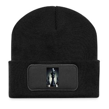 Chess | Chess piece | Chess player - Recycled Patch Beanie - black - Front