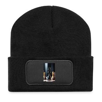 Chess | Chess piece | Chess player - Recycled Patch Beanie - black - Front