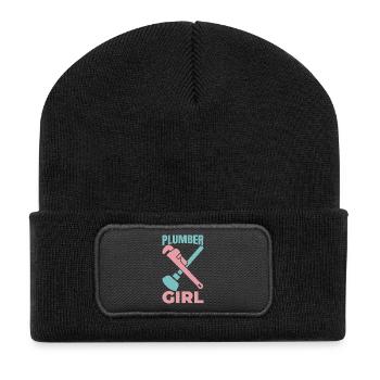 Plumber Girl - Recycled Patch Beanie - black - Front