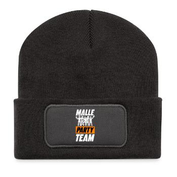 Malle Party Team - Recycelte Patch Beanie - Dunkelgrau - Vorne
