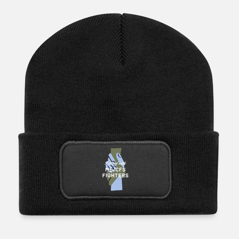 ME/SFC Je me tiens avec les combattants de l’EM/SFC blanc - Beanie recyclé à patch - noir