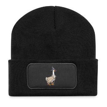 Canard Halloween Sorcière - Beanie recyclé à patch - noir - Devant