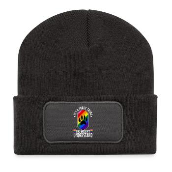C’est une chose poilue que vous ne comprendriez pas - Beanie recyclé à patch - charbon - Devant