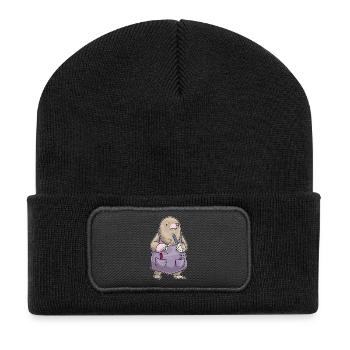 Mole Hairdresser Scissors Comb - Recycled Patch Beanie - black - Front