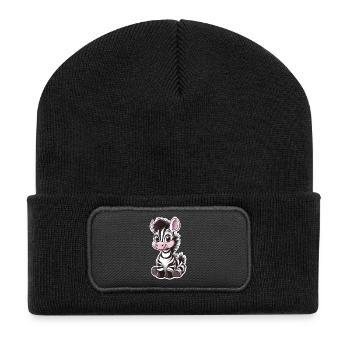 Zebra - Recycled Patch Beanie - black - Front